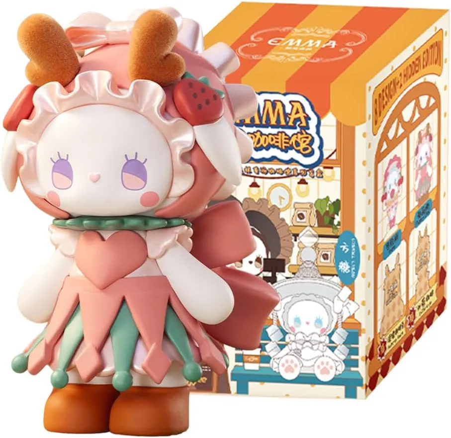 Anime Blind Box, Cute Emma Secret Forest Cafe Series PVC Blind Box Figure, 3 Inches Collectable Action Figure for Birthday Gifts
