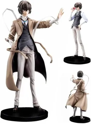 Anime BSD Figure Dazai Osamu Action Figure Model Statue Cartoon Figure, PVC Handmade Collectible Desktop Decoration