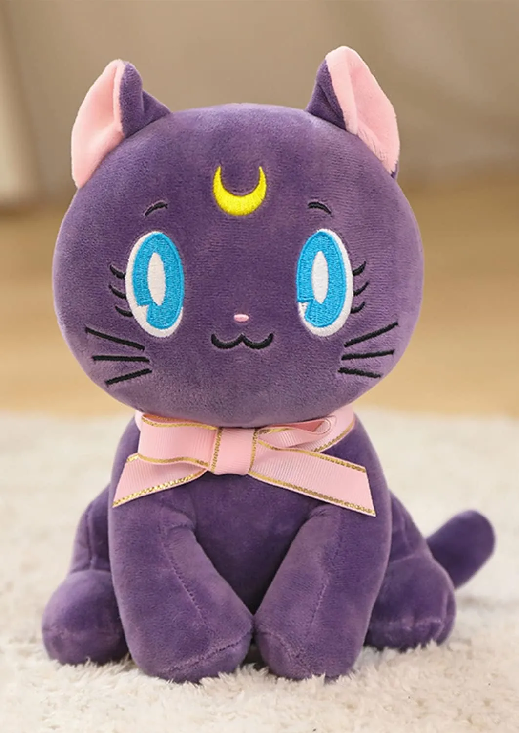 Anime Cute Plush Doll Stuffed Plushie Figure Cosplay Plush for Girls Kids,Purple Cat