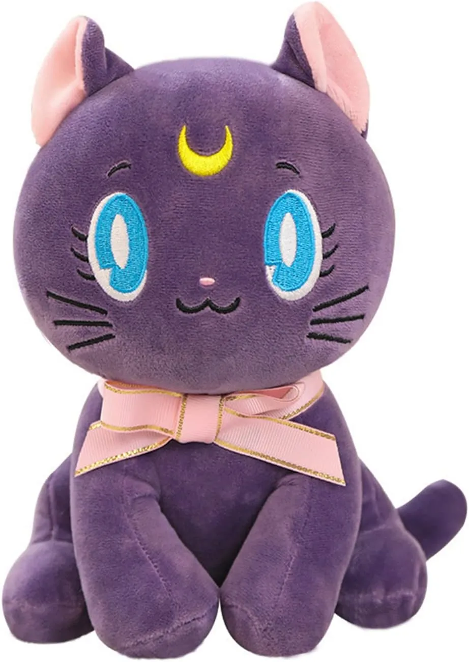 Anime Cute Plush Doll Stuffed Plushie Figure Cosplay Plush for Girls Kids,Purple Cat
