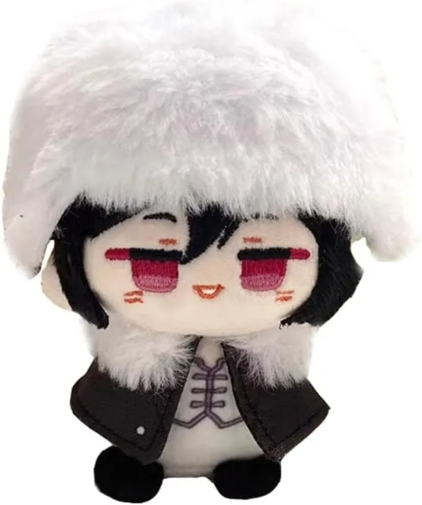 Anime Plush Doll Dazai Osamu Nakahara Chuuya Edogawa Rampo Mini Pendant Keychain Cute Toy Kids Gift（Dostoyevsky Fyodor ）