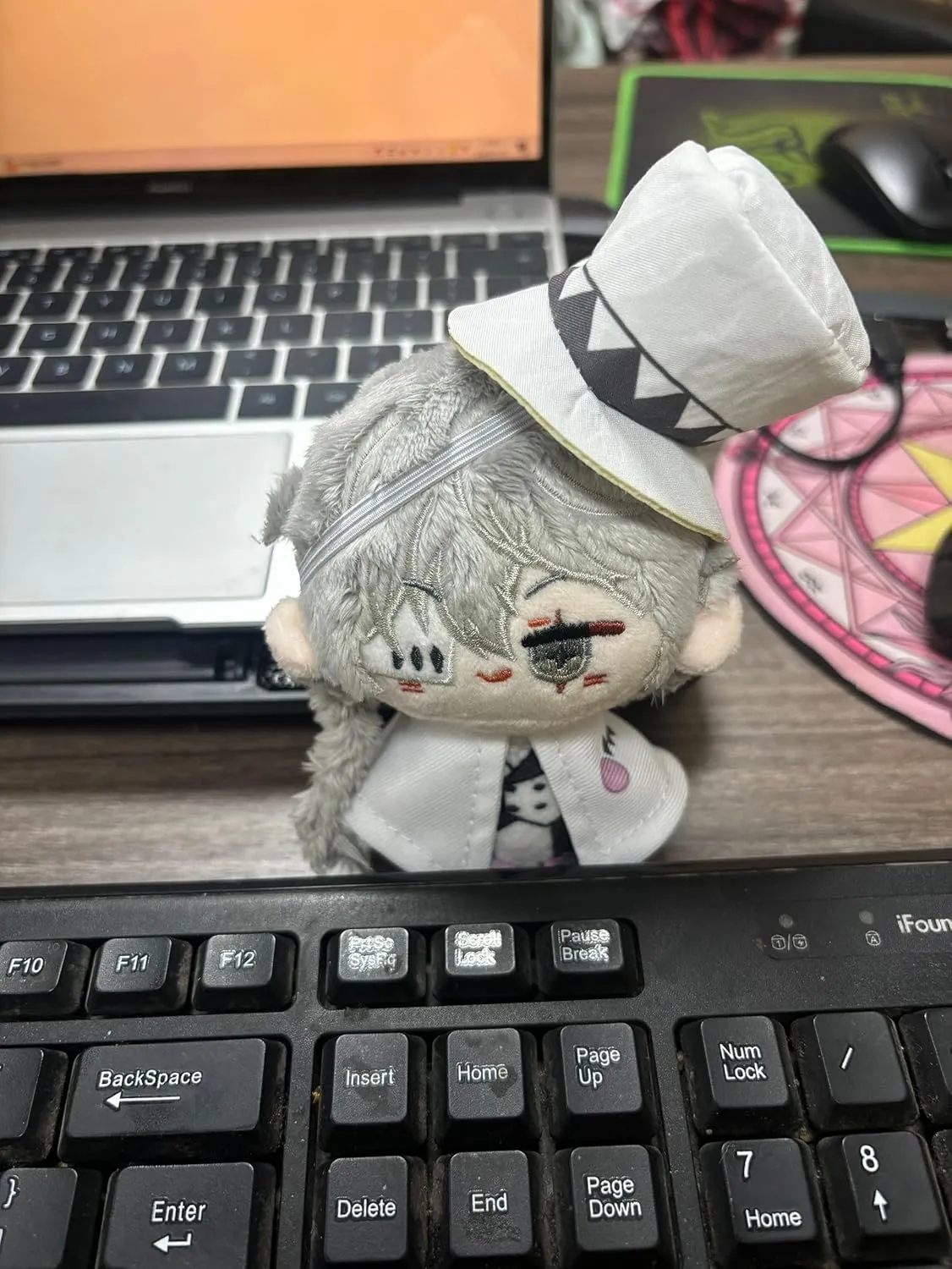 Anime Plush Doll Dazai Osamu Nakahara Chuuya Edogawa Rampo Mini Pendant Keychain Cute Toy Kids Gift(Nikolai Gogol)