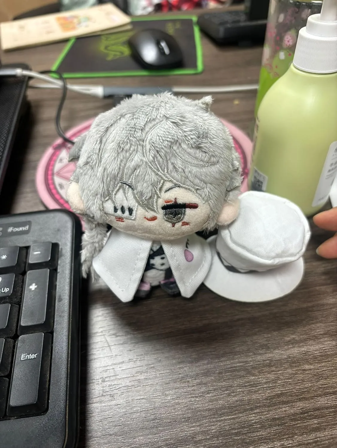 Anime Plush Doll Dazai Osamu Nakahara Chuuya Edogawa Rampo Mini Pendant Keychain Cute Toy Kids Gift(Nikolai Gogol)