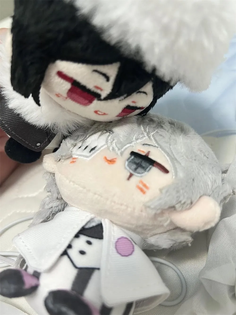 Anime Plush Doll Dazai Osamu Nakahara Chuuya Edogawa Rampo Mini Pendant Keychain Cute Toy Kids Gift(Nikolai Gogol)