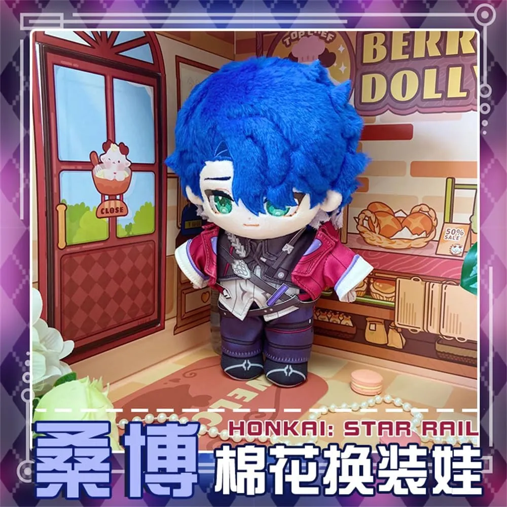 Anime Star Rail Boothill Firefly Aventurine Dr. Ratio 20cm Plush Dress Up Doll Cute Figure Plushies Dolls Gifts (Sampo)