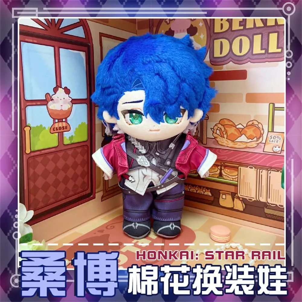 Anime Star Rail Boothill Firefly Aventurine Dr. Ratio 20cm Plush Dress Up Doll Cute Figure Plushies Dolls Gifts (Sampo)