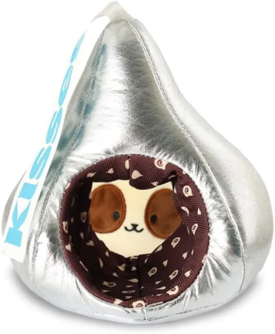 Anirollz Stuffed Animal Plush Toy - Official Hershey Kisses Chocolate Toy Blanket Outfitz Doll | Soft, Squishy, Warm, Cute, Comfort, Safe| Pillow with Panda - Valentine's Day Gift 6" Pandaroll