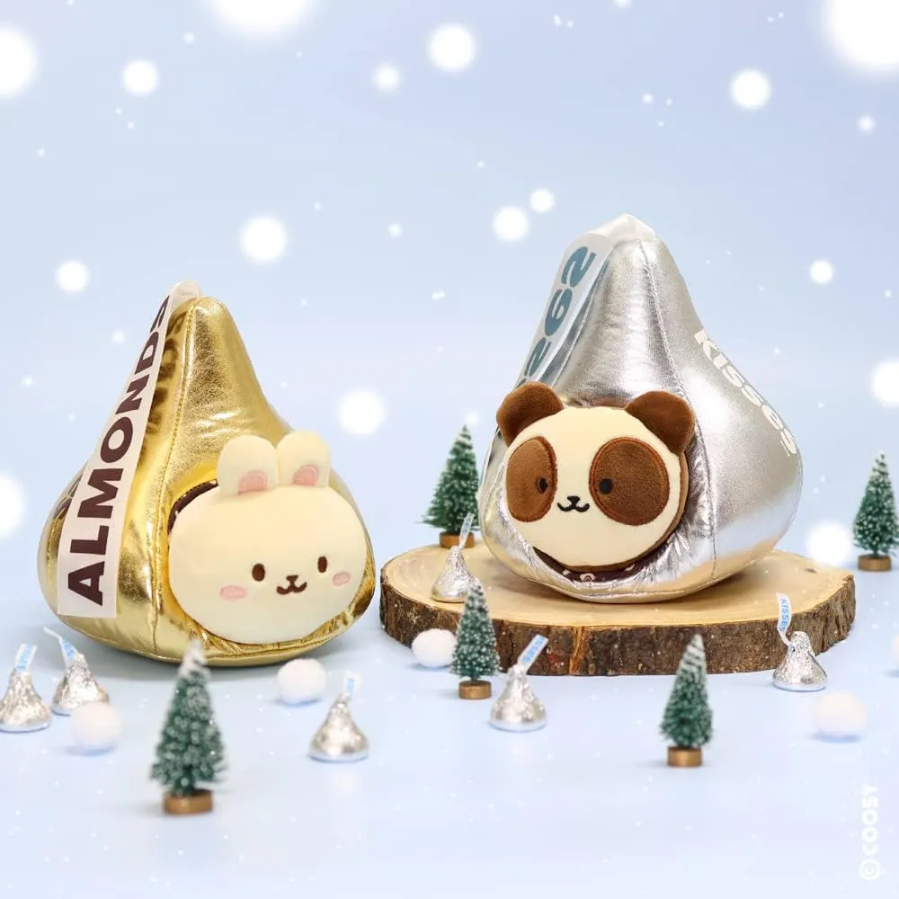 Anirollz Stuffed Animal Plush Toy - Official Hershey Kisses Chocolate Toy Blanket Outfitz Doll | Soft, Squishy, Warm, Cute, Comfort, Safe| Pillow with Panda - Valentine's Day Gift 6" Pandaroll