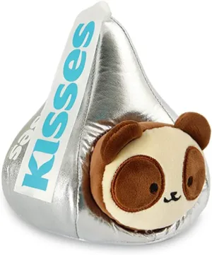 Anirollz Stuffed Animal Plush Toy - Official Hershey Kisses Chocolate Toy Blanket Outfitz Doll | Soft, Squishy, Warm, Cute, Comfort, Safe| Pillow with Panda - Valentine's Day Gift 6" Pandaroll