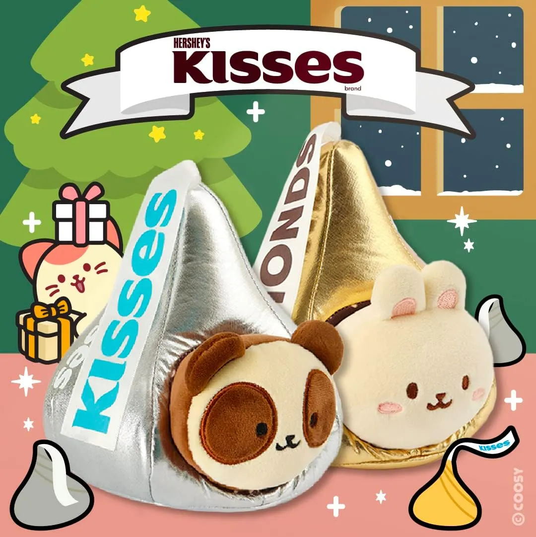 Anirollz Stuffed Animal Plush Toy - Official Hershey Kisses Chocolate Toy Blanket Outfitz Doll | Soft, Squishy, Warm, Cute, Comfort, Safe| Pillow with Panda - Valentine's Day Gift 6" Pandaroll