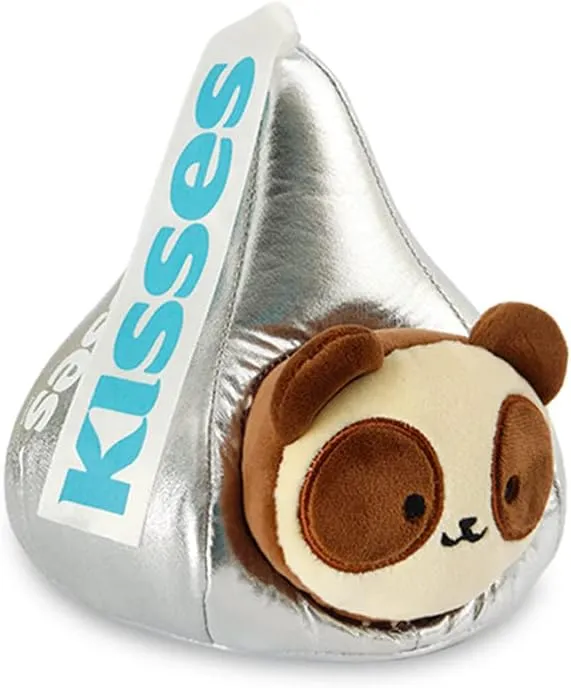 Anirollz Stuffed Animal Plush Toy - Official Hershey Kisses Chocolate Toy Blanket Outfitz Doll | Soft, Squishy, Warm, Cute, Comfort, Safe| Pillow with Panda - Valentine's Day Gift 6" Pandaroll