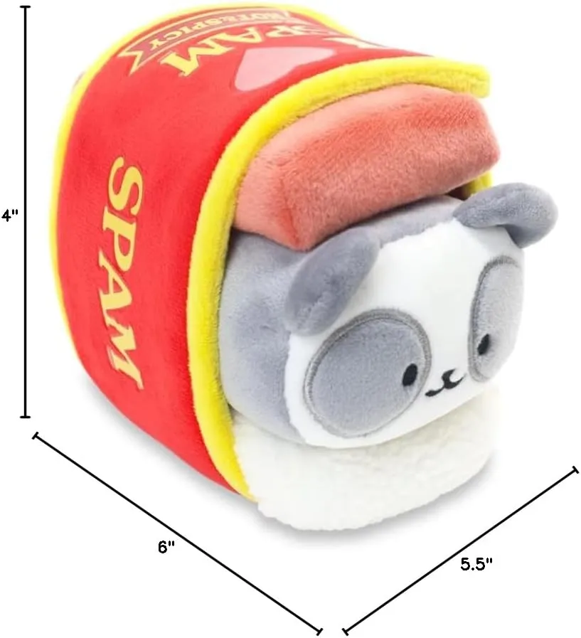 Anirollz Stuffed Animal Plush Toy - Official SPAM Musubi Blanket Outfitz Doll | Soft, Squishy, Warm, Cute, Comfort, Safe| Pillow with Panda - Birthday Decorations Graduation Gift 6" Pandaroll