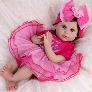Aori Lifelike Reborn Baby Doll Girl - 22 inch Realistic Newborn Baby Girl Dolls, Gift Set for Kids 3 , Grand-Parents, Pre-Parents