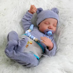 Aori Lifelike Reborn Baby Dolls Boy - 18 in Baby Soft Body Realistic-Newborn Baby Dolls, Real Life Baby Dolls with Accessories for Kids Age 3 