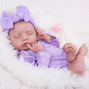 Aori Reborn Baby Dolls Lifelike 20 Inch - Realistic Newborn Girl Dolls with Feeding Toy Kit, Nice Companion Gift Set for Kids, Grand-Parents