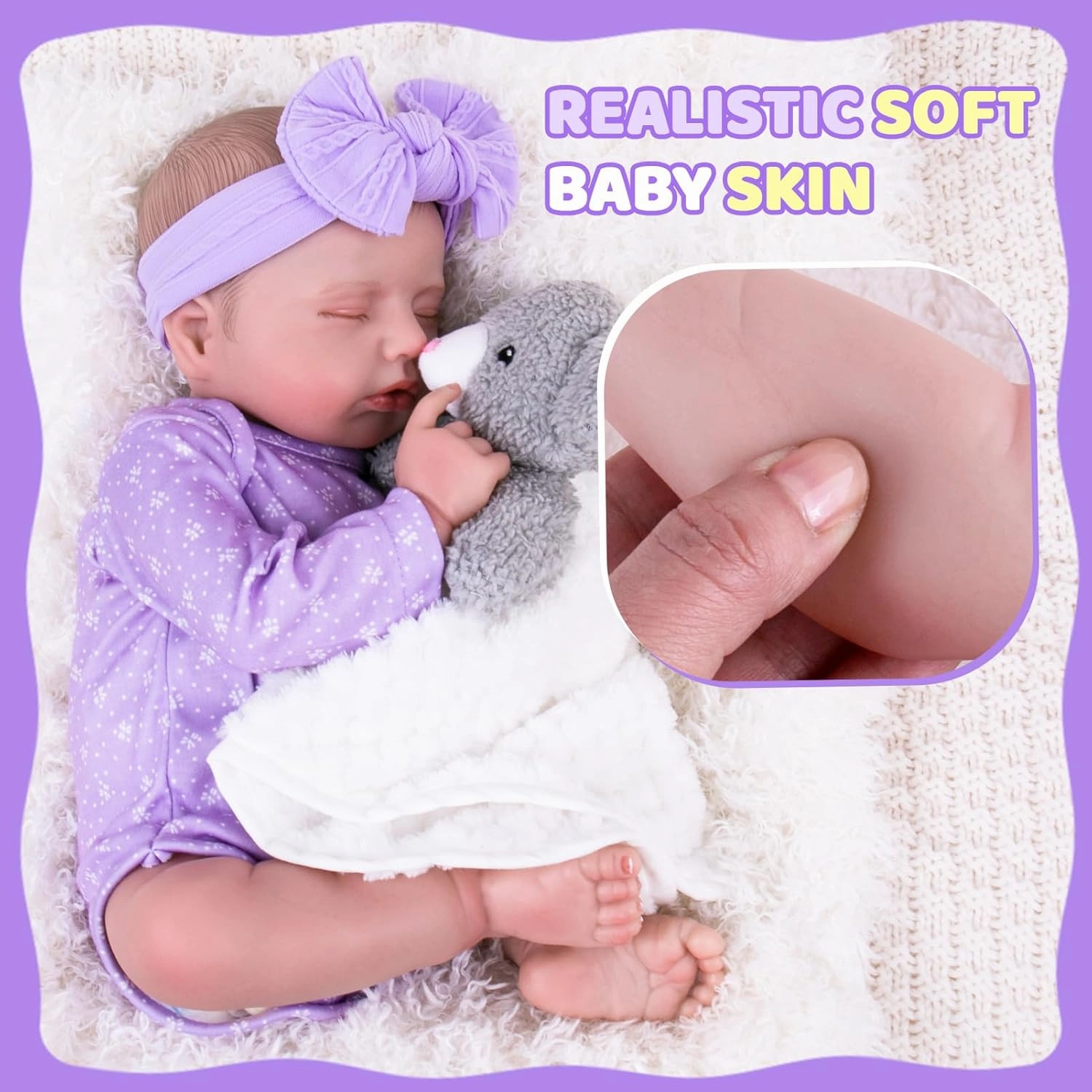 Aori Reborn Baby Dolls Lifelike 20 Inch - Realistic Newborn Girl Dolls with Feeding Toy Kit, Nice Companion Gift Set for Kids, Grand-Parents