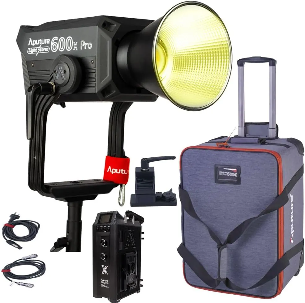 Aputure 600x Pro Aputure Light Storm LS 600X Pro 600W Bi-Color LED Video Light 2700K~6500K Variable CCT App Control with 9 Lighting FX (V-Mount)