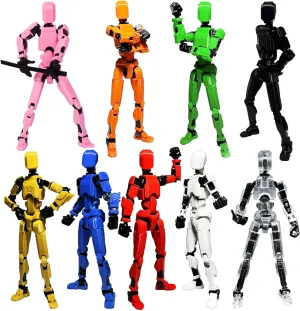 Assembly Completed Titan 13 Action Figure Set,Titan 13 Robot Action Figures 3D Printed Multi Jointed Movable,Nova 13 Action Figure,Decorations for Action Figures (9pcs,Assembly Completed)