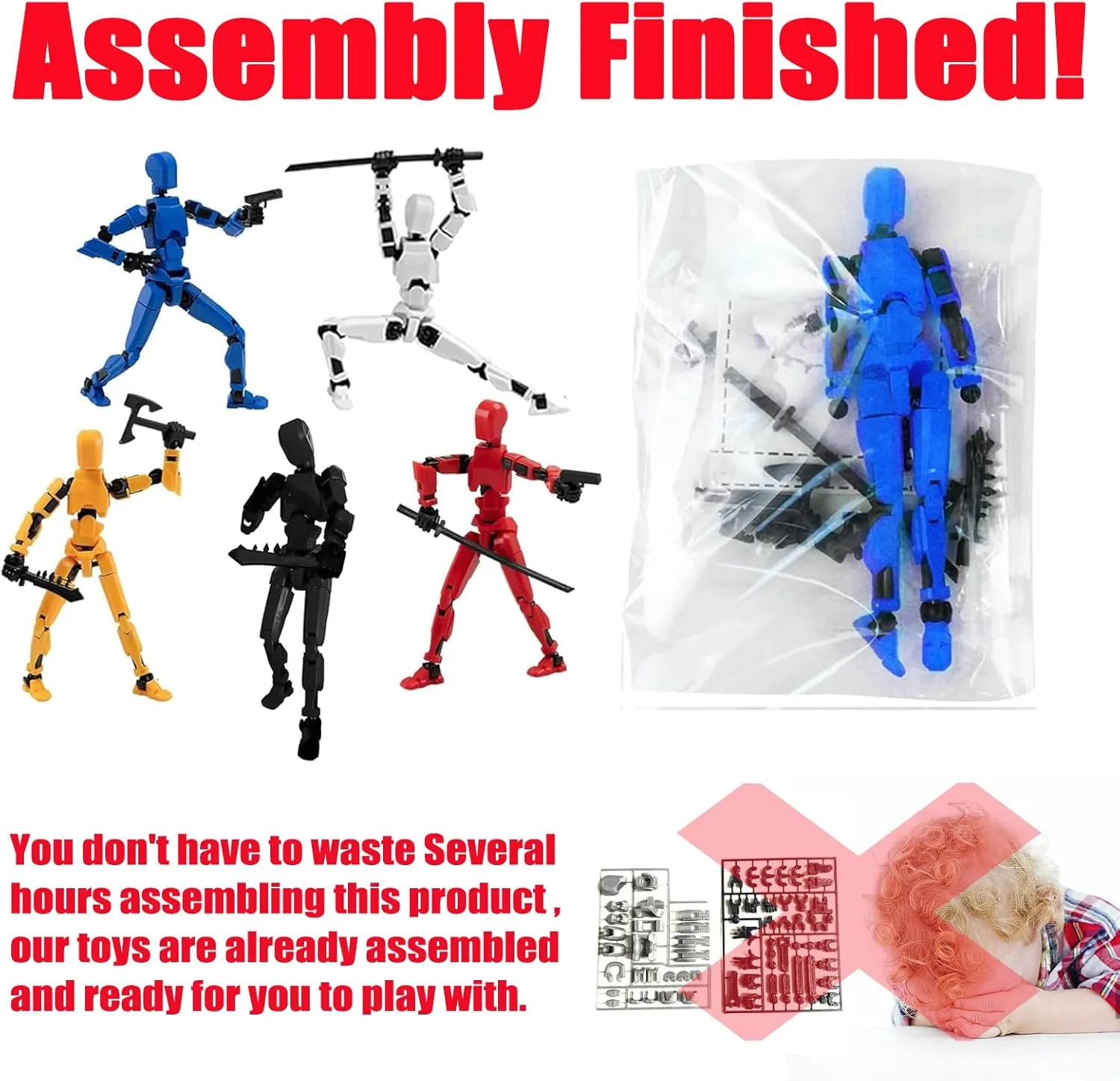 Assembly Completed Titan 13 Action Figure Set,Titan 13 Robot Action Figures 3D Printed Multi Jointed Movable,Nova 13 Action Figure,Decorations for Action Figures (9pcs,Assembly Completed)