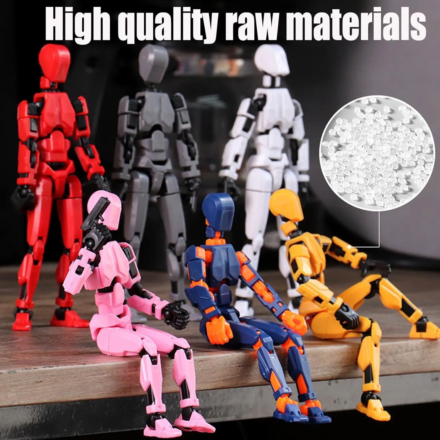 Assembly Completed Titan 13 Action Figure Set,Titan 13 Robot Action Figures 3D Printed Multi Jointed Movable,Nova 13 Action Figure,Decorations for Action Figures (9pcs,Assembly Completed)