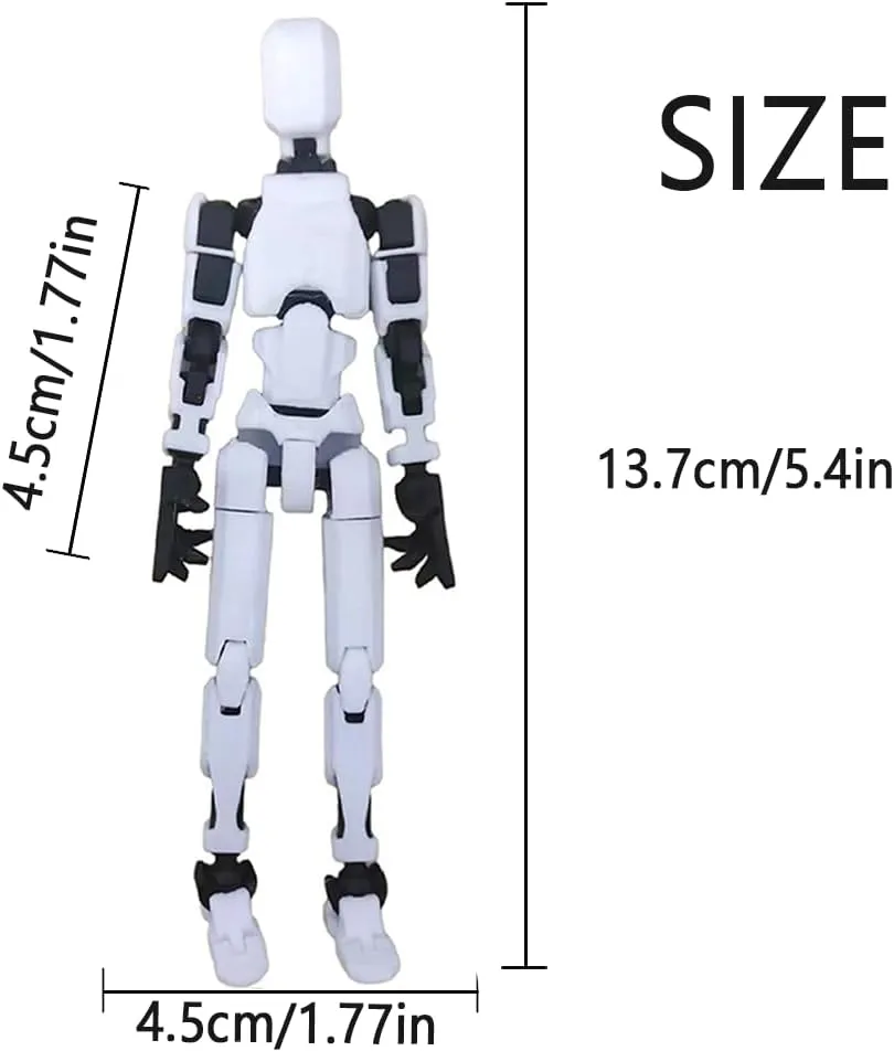 Assembly Completed Titan 13 Action Figure Set,Titan 13 Robot Action Figures 3D Printed Multi Jointed Movable,Nova 13 Action Figure,Decorations for Action Figures (9pcs,Assembly Completed)