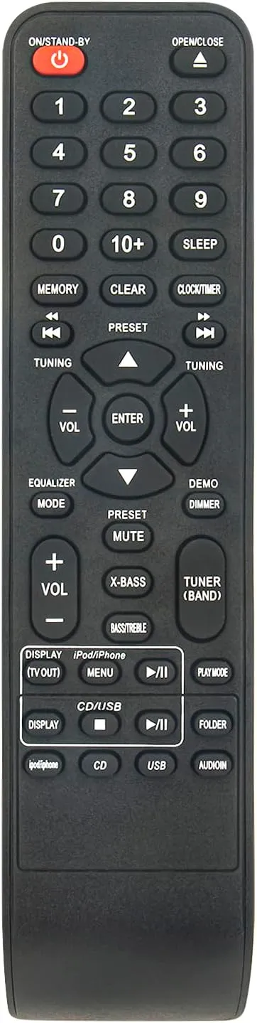 AULCMEET RRMCGA246AWSA New Replacement Remote Control fit for Sharp Micro Component System XLDH259P XL-DH229P XLDH229P CD-ESD777 CDESD777 XL-DH259P