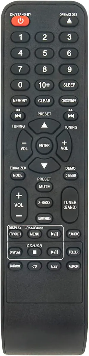 AULCMEET RRMCGA246AWSA New Replacement Remote Control fit for Sharp Micro Component System XLDH259P XL-DH229P XLDH229P CD-ESD777 CDESD777 XL-DH259P