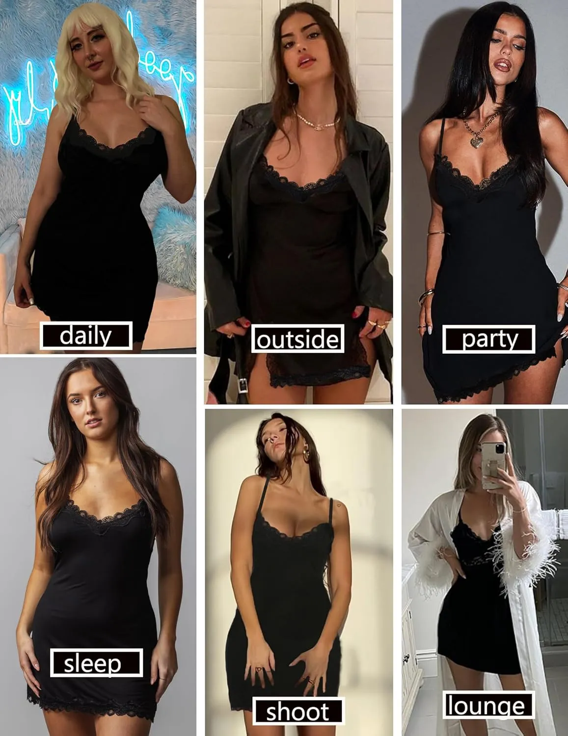 Avidlove Womens Nightgown Sexy Lace Sleepwear V Neck Full Slip Chemise Lingerie Cotton Night Gowns Babydoll Sleepshirt