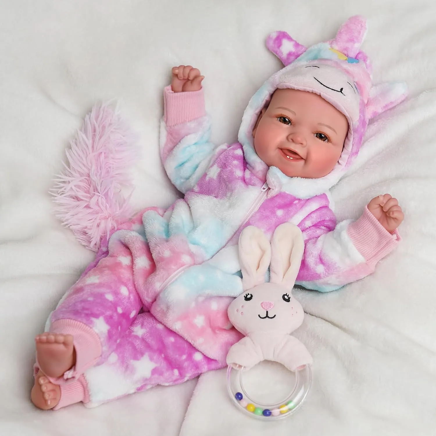 BABESIDE Baby Dolls, 17inch Realistic Baby Doll Girl Real Life Toys with Accessorries for 3  Old Kids Realife Gifts Collection
