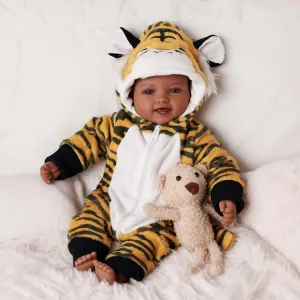 BABESIDE Black Baby Dolls, 17Inch Soft Body Realistic Baby Doll Cute Smiling Real Life Baby Dolls with Bunny Clothes and Accessories for 3  Year Old Girls Cuddling, Playing&Collection