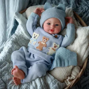 BABESIDE Realistic Reborn Baby Dolls Boy - Ailsa 17 Inch Lifelike Newborn Baby Doll Handmade Real Life Baby Dolls Reborn Toddler with Soft Cloth Body Gift Toys for Kids Age 3  