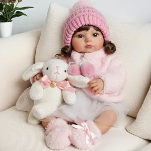 BABESIDE Reborn Baby Dolls Girl Lifelike, 20 Inch Newborn Real Life Baby Dolls Realistic Soft Vinyl and Cloth Body Girl Baby Doll with Clothes and Toy Gift for Kids Age 3 