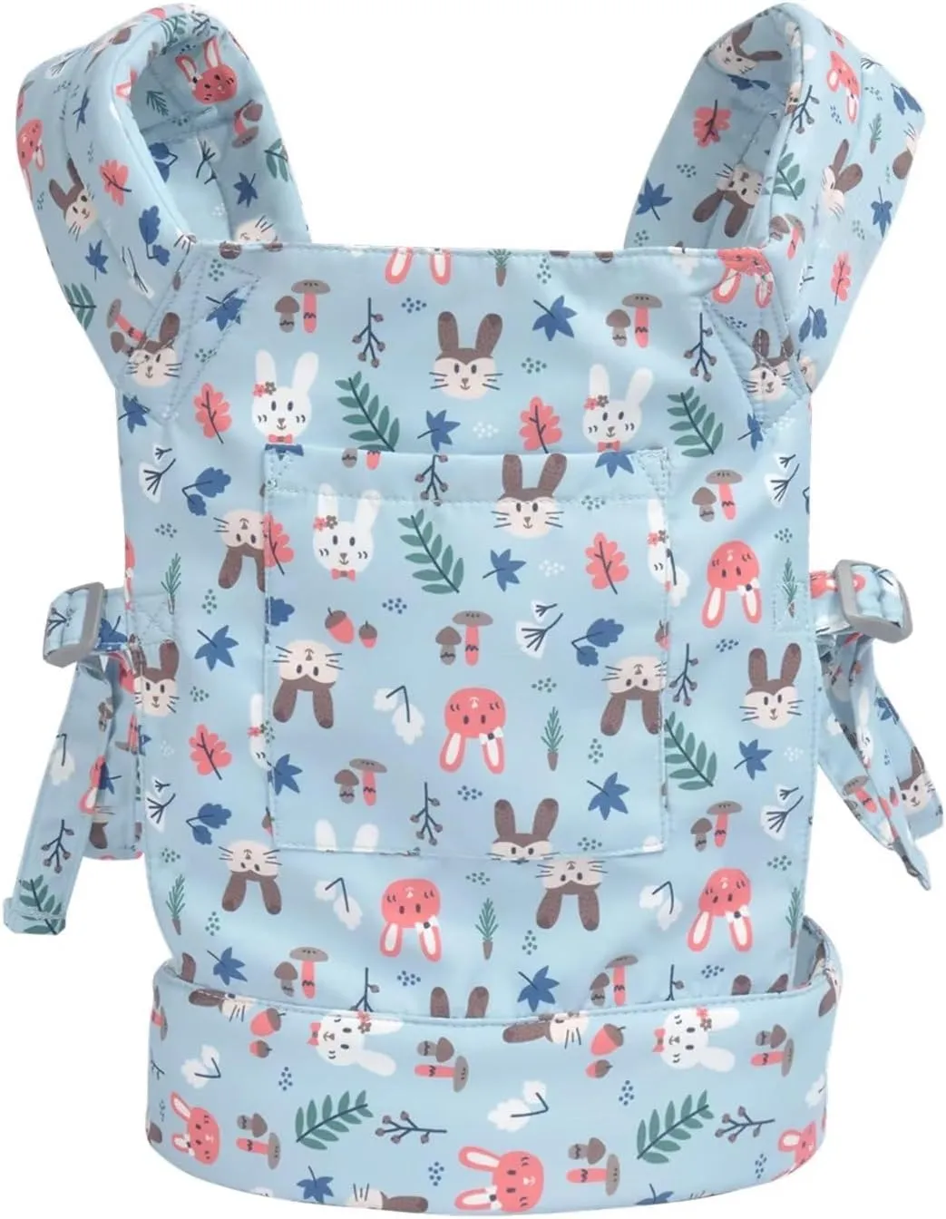 Baby Doll Carrier for Baby Girl Premiums Soft Straps and Skin-Friendly Webbing Stuffed Animal Carrier for Kids and Toddler Facing in Facing Out and Backpack 18 inch Doll Rabbit Design