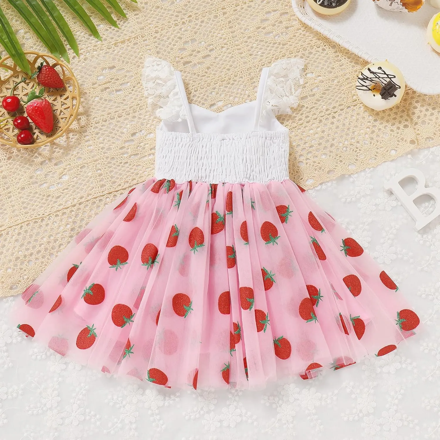 Baby Girl Fairy One Year Birthday Dress Floral Mermaid First Cake Smash Outfits Toddler 1st Communion Baptism Gown