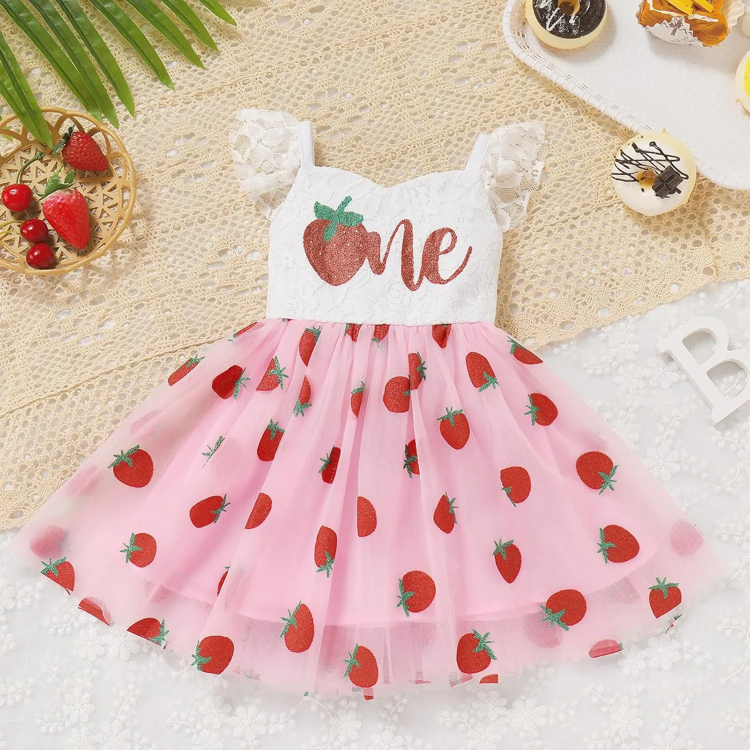 Baby Girl Fairy One Year Birthday Dress Floral Mermaid First Cake Smash Outfits Toddler 1st Communion Baptism Gown