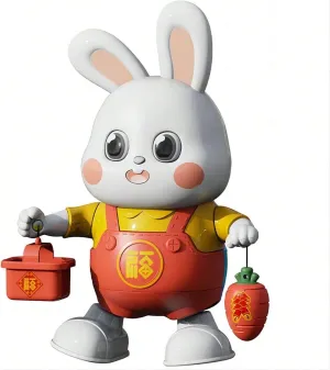 Baby Rechargable Musical Easter Bunny Toy Dancing Crawling Tummy Time Toys, Light Up Infant Toys 6-18 18-36 Months Birthday Easter Gifts for 1-3 Year Old Boy Girl Learning Baby Easter Basket Stuffers
