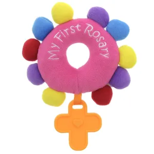 Baby Rosary My First Rosary™, Plush Rattle Bright Pink