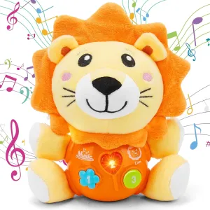 Baby Toys 6 to 12 Months - Infant Baby Musical Lion Plush Toy for Boys & Girls - Newborn to 1 Year Old