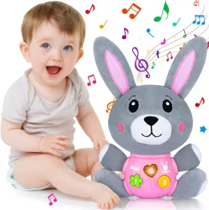 Baby Toys 6 to 12 Months - Musical Infant Baby Toys 0-6 Months Newborn Plush Rabbit Toys - Light Up Baby Toys for 1 Year Old Boys & Girls Babies Toys 0 3 6 9 12 Months Baby Gifts