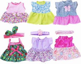 Baby Doll Clothes ,6 Sets Girl Doll Clothes Dress for 10-12 Inch Doll, Doll Clothes Accessories for Baby Doll Girl
