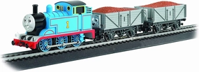 Bachmann Trains - Deluxe Thomas & The TROUBLESOME Trucks Freight Set - Loco w/Moving Eyes - HO Scale , Blue