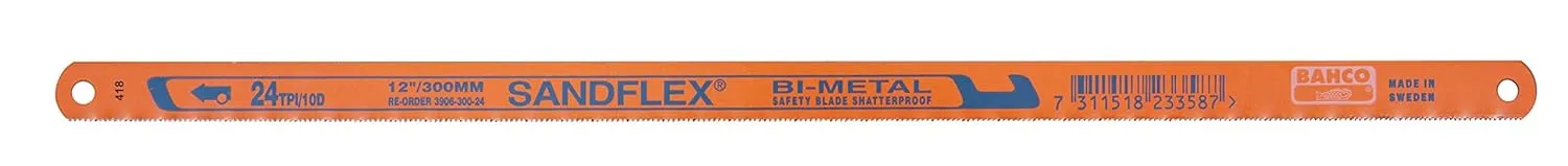 Bahco 3906-300-14-5P Hacksaw Blade (5 Pack), 12 in 14 TPI