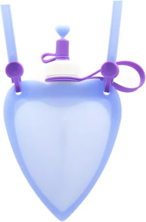 balacoo Portable Kettle Collapsible Water Storage Heart Shaped Flexible Safe for Travel Outdoor Activity Accessory