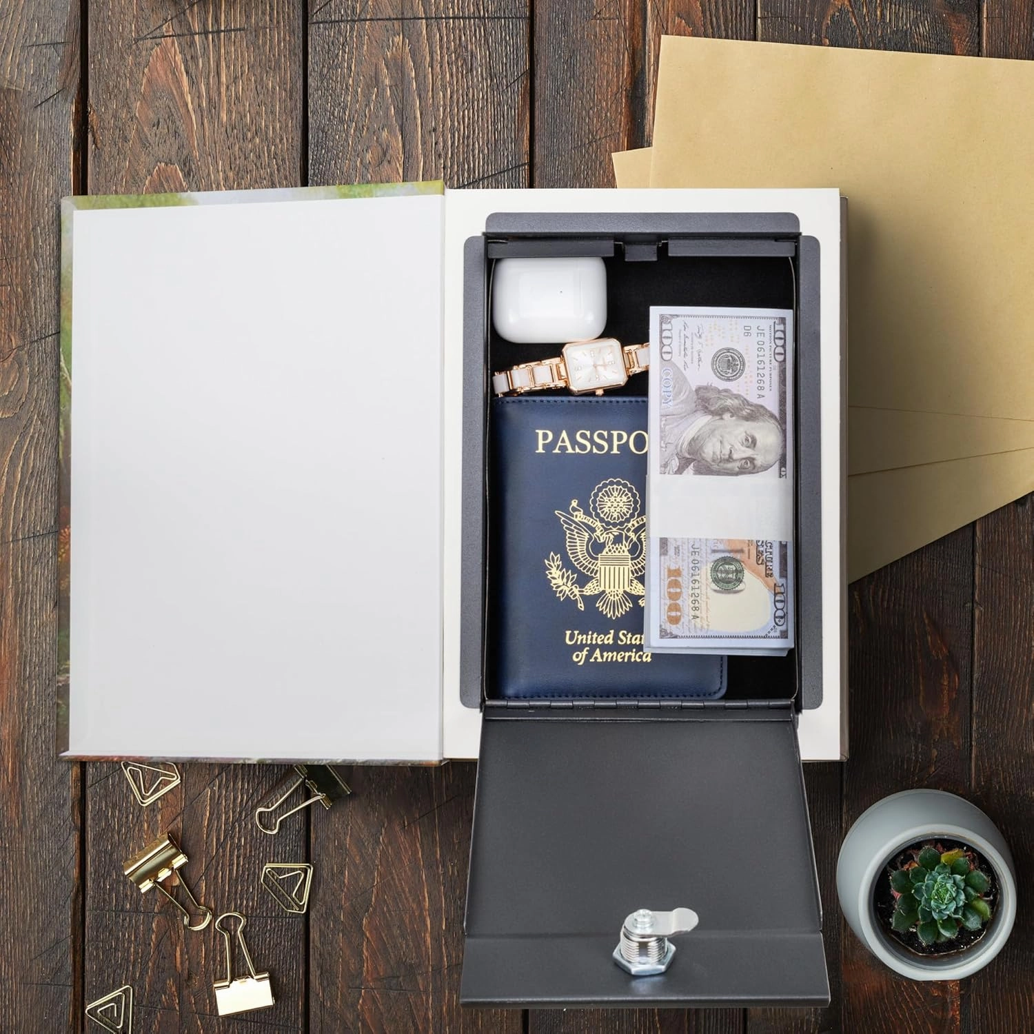 Barska Hidden Book Safe – Real-Look Pride and Prejudice Diversion Lock Box with Key Lock – Secret Safe for Home, Office, Travel – Portable Steel Storage for Cash, Jewelry, Valuables