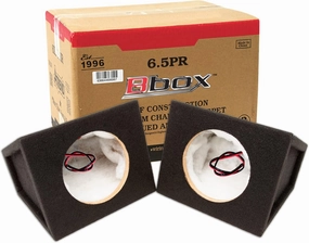 Bbox Pro Audio Tuned 6.5" Speaker Enclosures - Premium Speakers to Enhance Sound & Bass - Nickel Finish Speaker Terminals for Car or Truck - 18 Gauge Audio Cables - Speaker Set of 2 (Black)