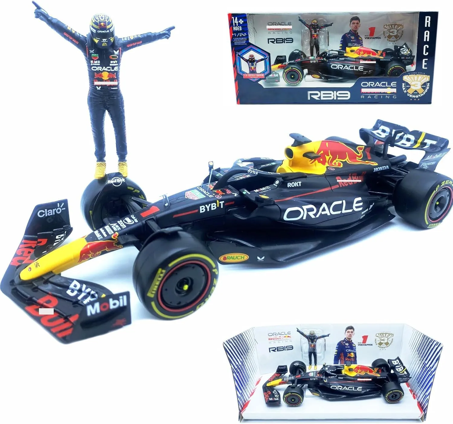 Bburago 1/24 RB19#1 Pilot Figuaine Doll Champion Alloy Racing for F1 RB19 RedBull Team Verstappen Adult Diecast Luxury Vehicle Model