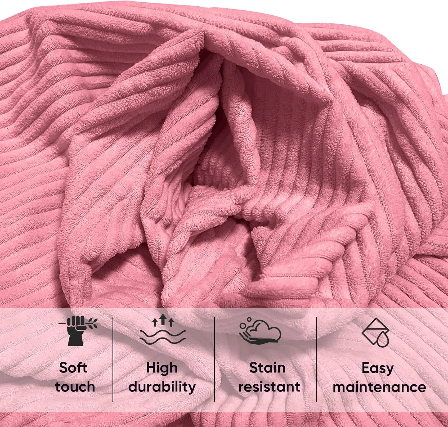 Bean Bag Chairs for Adults, 4FT Bean Bag Chairs with Plush Microfiber Removable Cover, Giant Chairs with Memory Foam Big Sofa for Reading, Gaming Cozy Chair, Pink