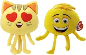 Beanie Baby Emoji Gene Cat Heart Eye Plush Doll (6inch) (Emoji Gene Cat Heart Eye)