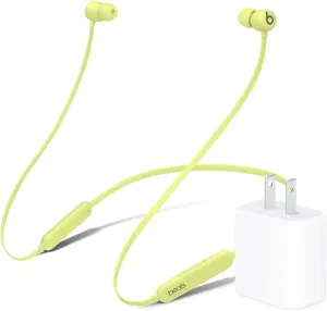 Beats Flex with Apple 20W USB-C Power Adapter - Yuzu Yellow