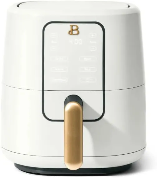Beautiful 3 Qt Air Fryer with TurboCrisp Technology, White Icing by Drew Barrymore